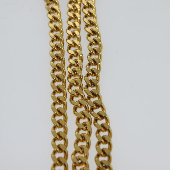 DIOR Trotter Canvas Chain Shoulder Bag Navy Gold - Picture 8 of 12